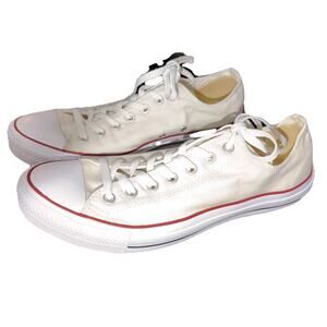 Converse Chuck Taylor All Star Optical White Canvas Sneakers Size 12